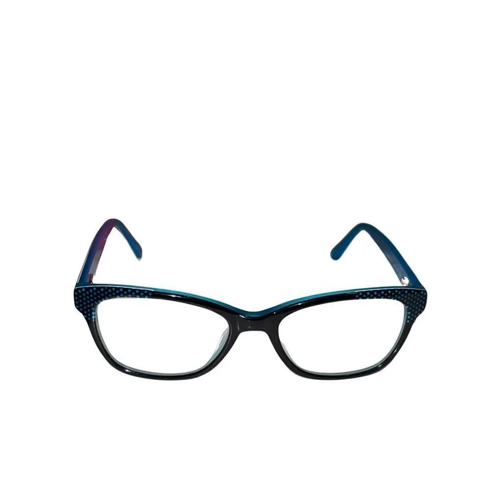LULU By Lulu Guinness Blue Black Polka Dots Kids Eyeglasses Frames LK009 Glasses